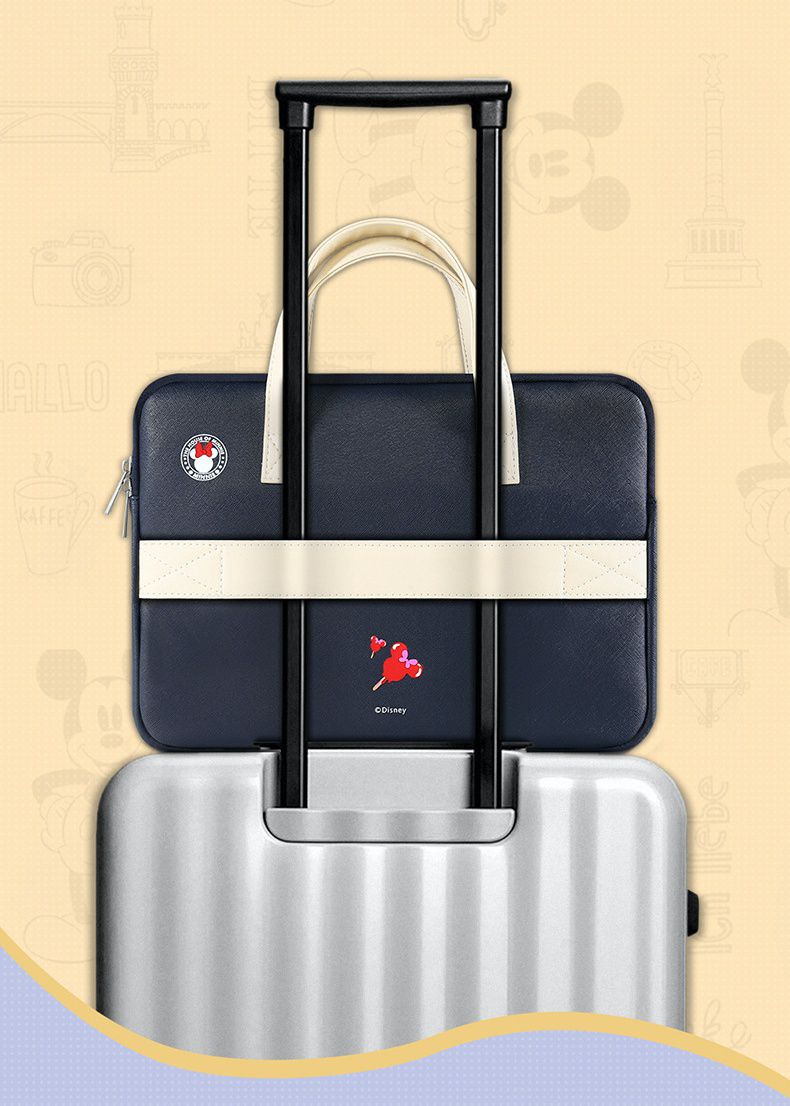 迪士尼手提電腦包-MICKEY MOUSE-深藍+米白
