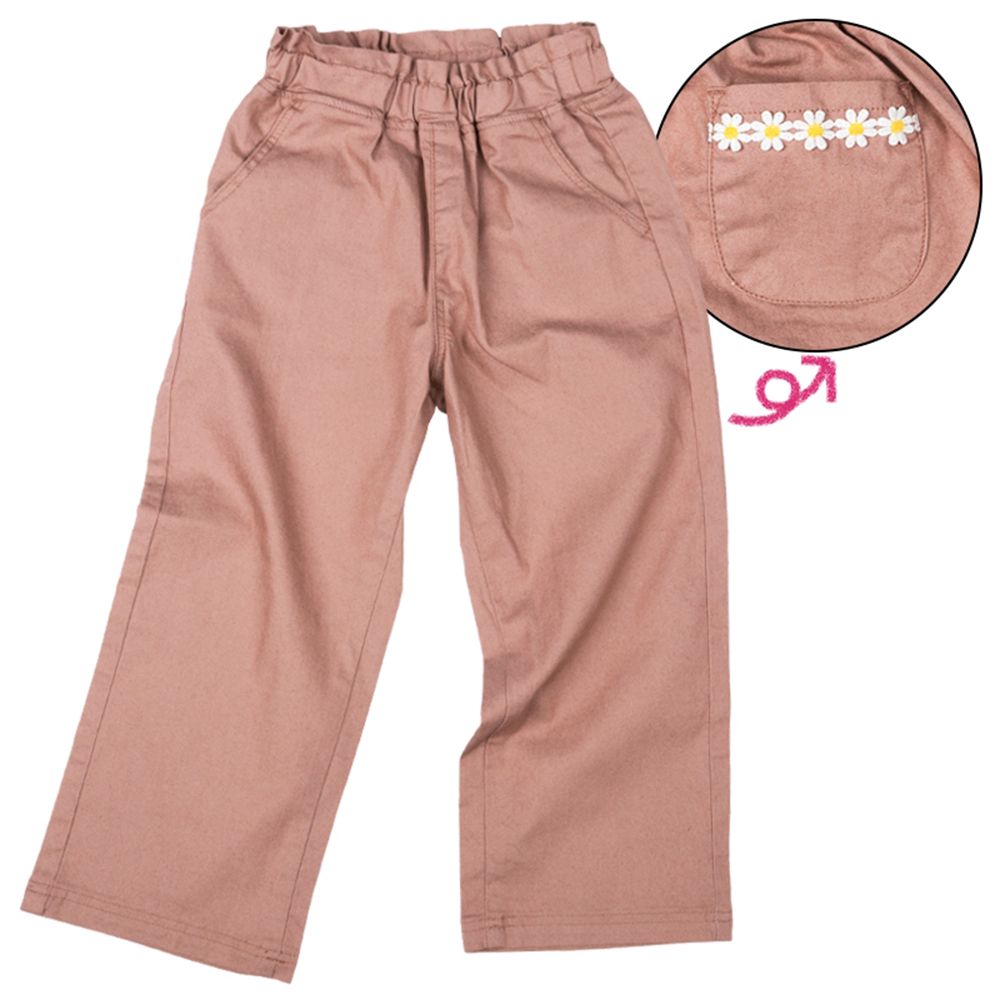 10分褲-口袋蕾絲-粉紅色