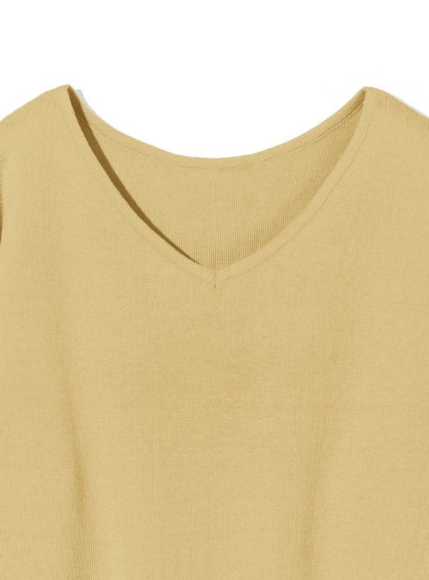 日本 GRL - 優雅V領長袖針織上衣-酒紅