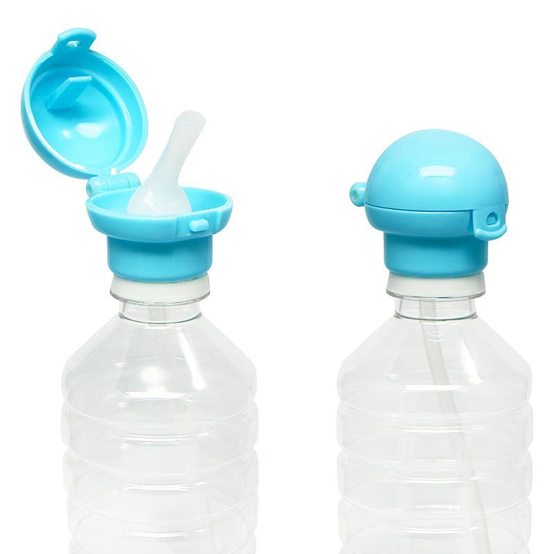 akachan honpo - 可消毒寶特瓶用吸管-藍色