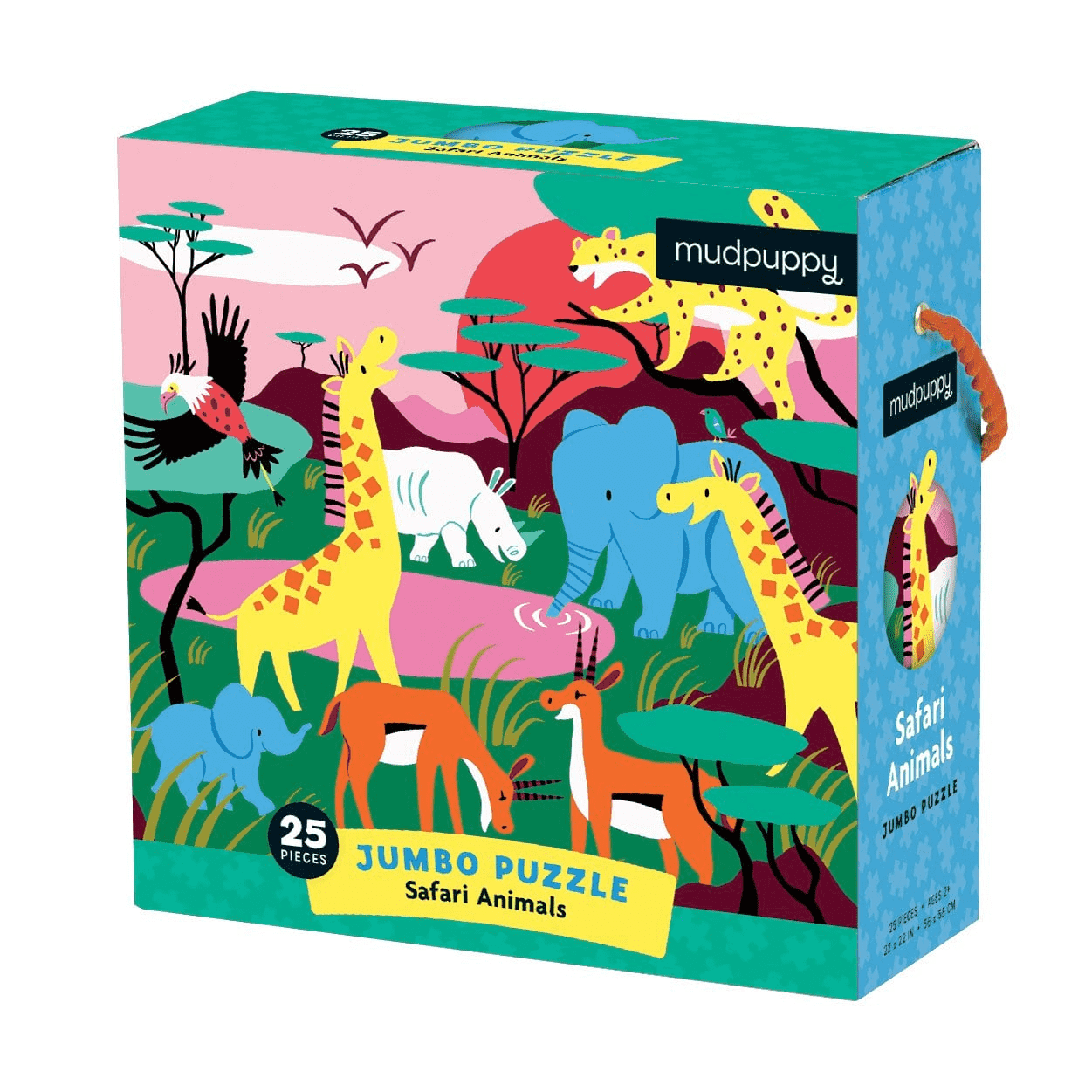 美國 mudpuppy - 地板拼圖-野生動物園-25片