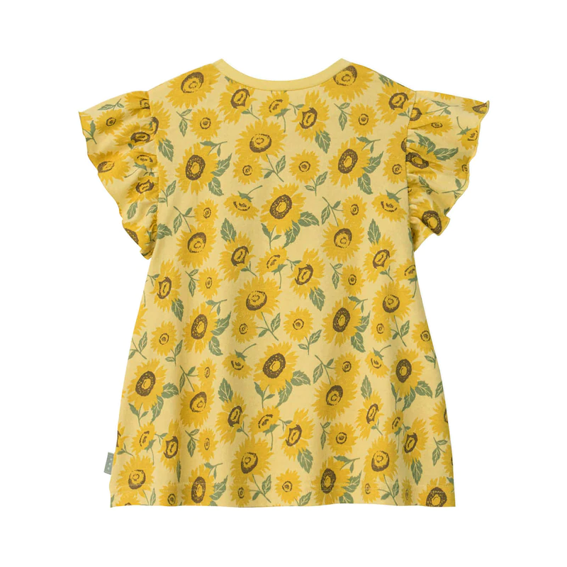 日本千趣會 - GITA 涼爽天竺棉短袖上衣-粉紅鶴-白