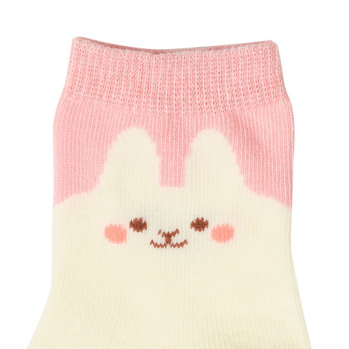akachan honpo - 襪子3雙組-兔子-米白色 (9~14cm)