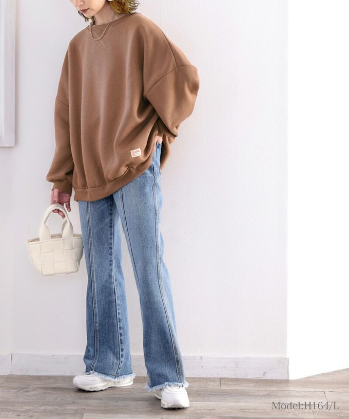 日本 Classical Elf - Java 裏起毛純色休閒長袖上衣-煙燻綠