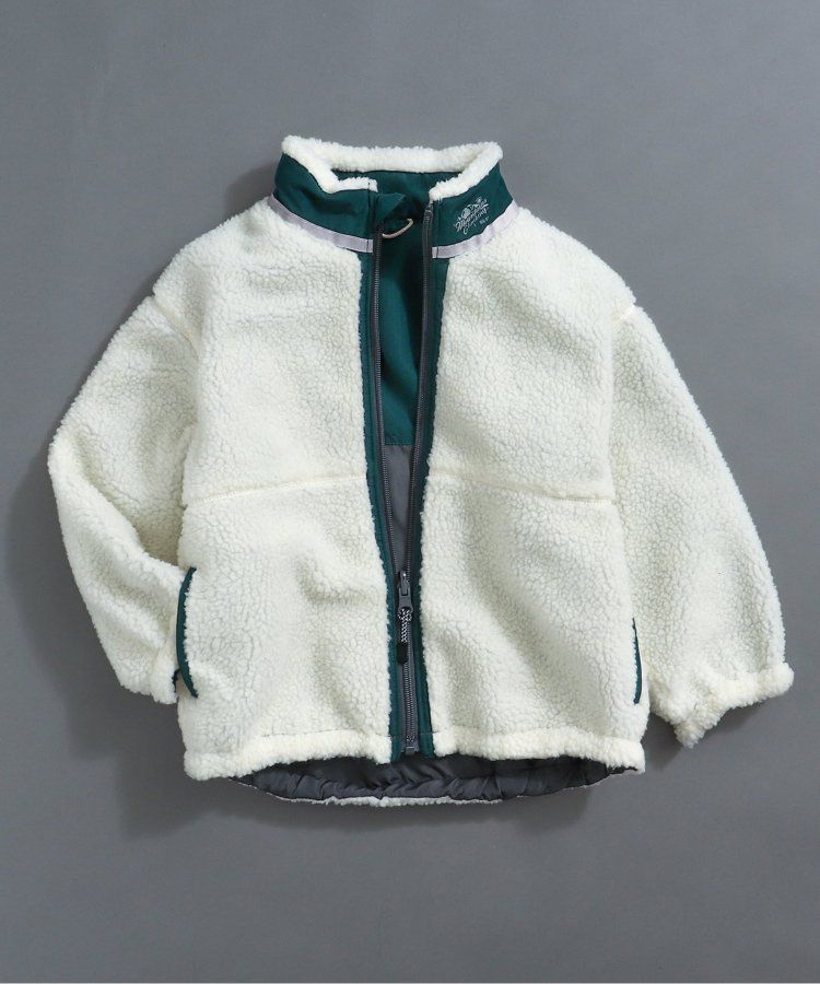 日本 BREEZE - 異材質雙面穿帥氣感外套-黑