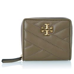 TORY BURCH - 質感皮革短夾 (沙褐色)
