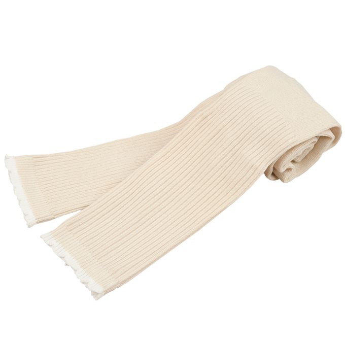 akachan honpo - 羅紋內搭褲-花邊下擺-象牙白色