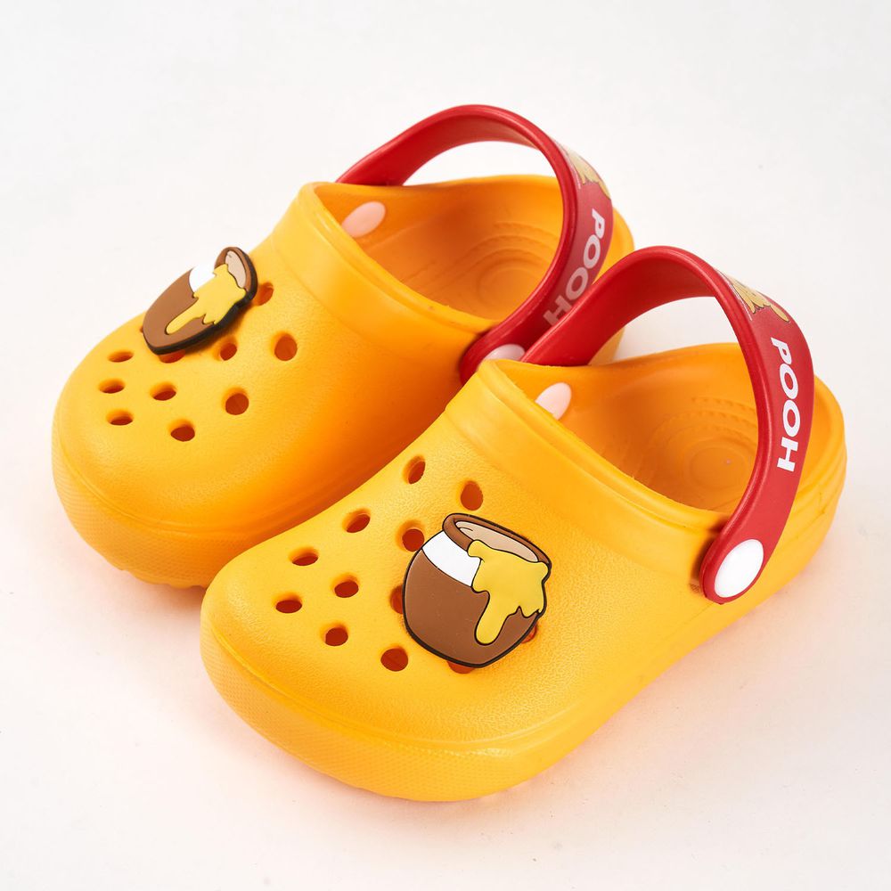 akachan honpo - 維尼立體造型洞洞涼鞋-黃色