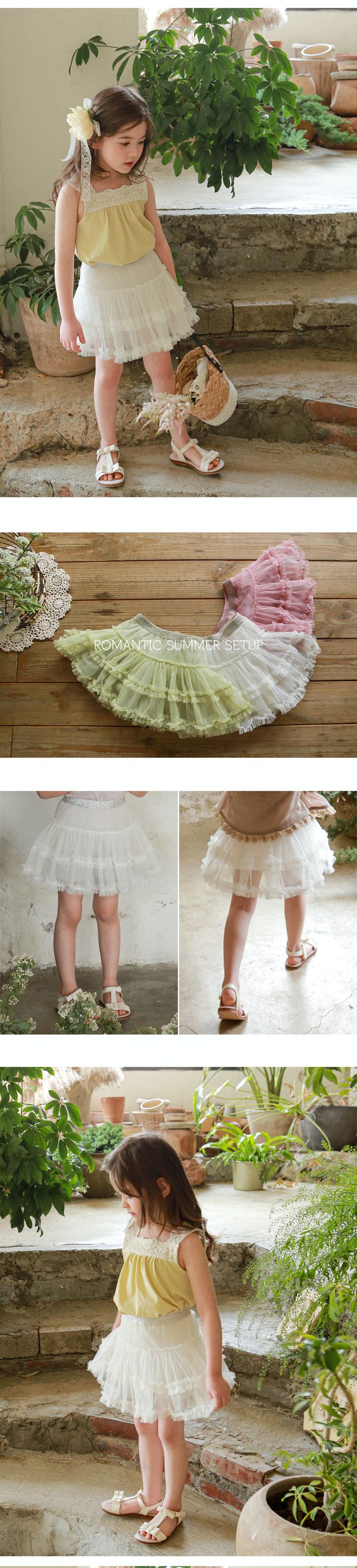 韓國 Puellaflo - 鬆緊腰亮片點綴澎澎網紗裙-象牙白