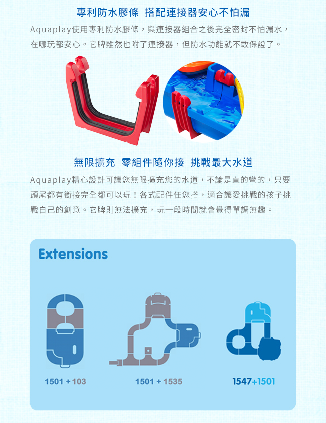 瑞典 Aquaplay - 基本入門款漂漂河水上樂園玩具-1501