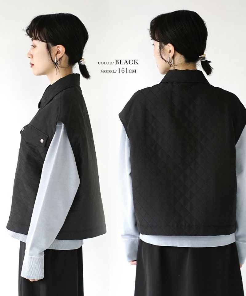 日本 zootie - 絎縫率性多口袋穿搭背心-米白