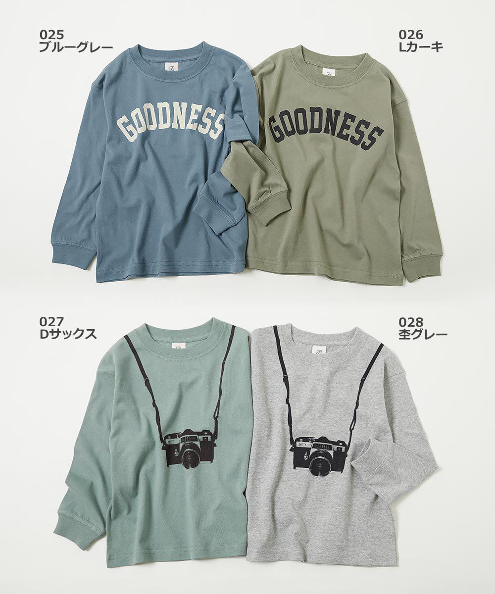 日本 devirock - 純棉 定番百搭印花長T-手繪暴龍-淺軍綠