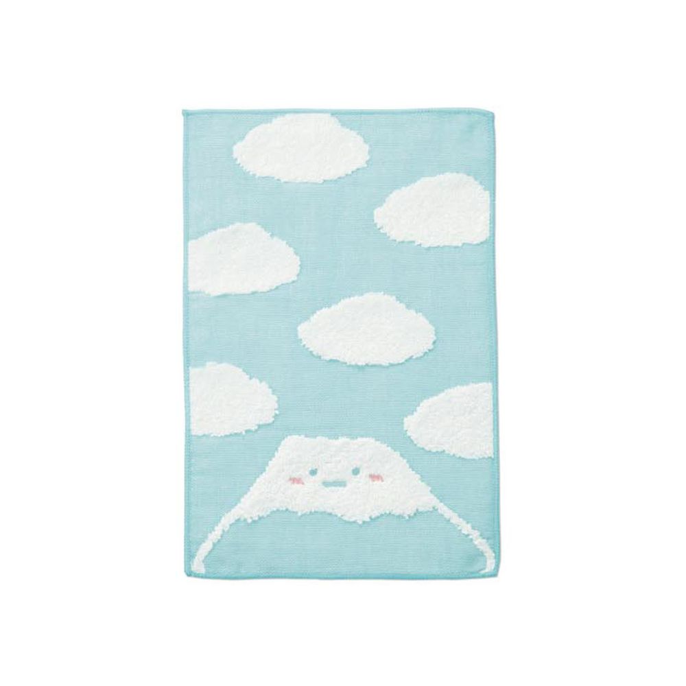 日本千趣會 - 角落生物 質感雙材質毛巾手帕-山-水藍 (15x24cm)