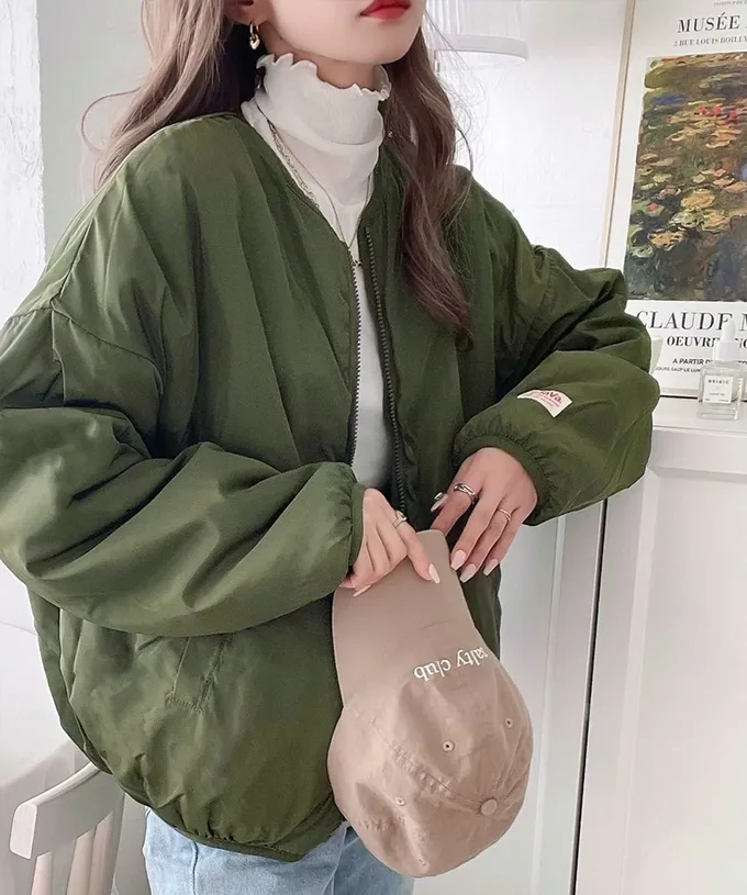 日本 Classical Elf - 2WAY泰迪熊短絨飛行外套-沙杏x黑