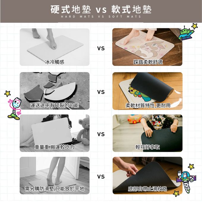 收納王妃 - 迪士尼 Disney兔子系列【快樂鴨霸兔崽子】軟式珪藻土吸水地墊 浴室地墊 腳踏墊 吸水墊60X40X0.5cm