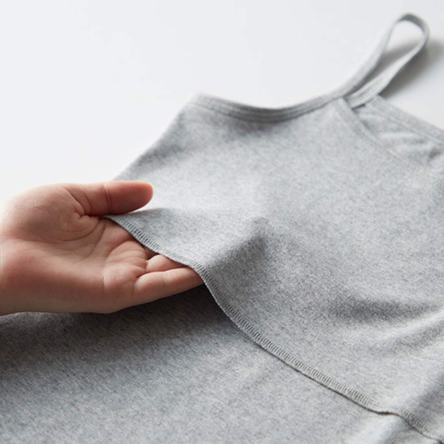 日本 Hummingchouchou - 100%棉 雙層布少女內搭/小可愛2件組-細肩帶款-薄荷綠