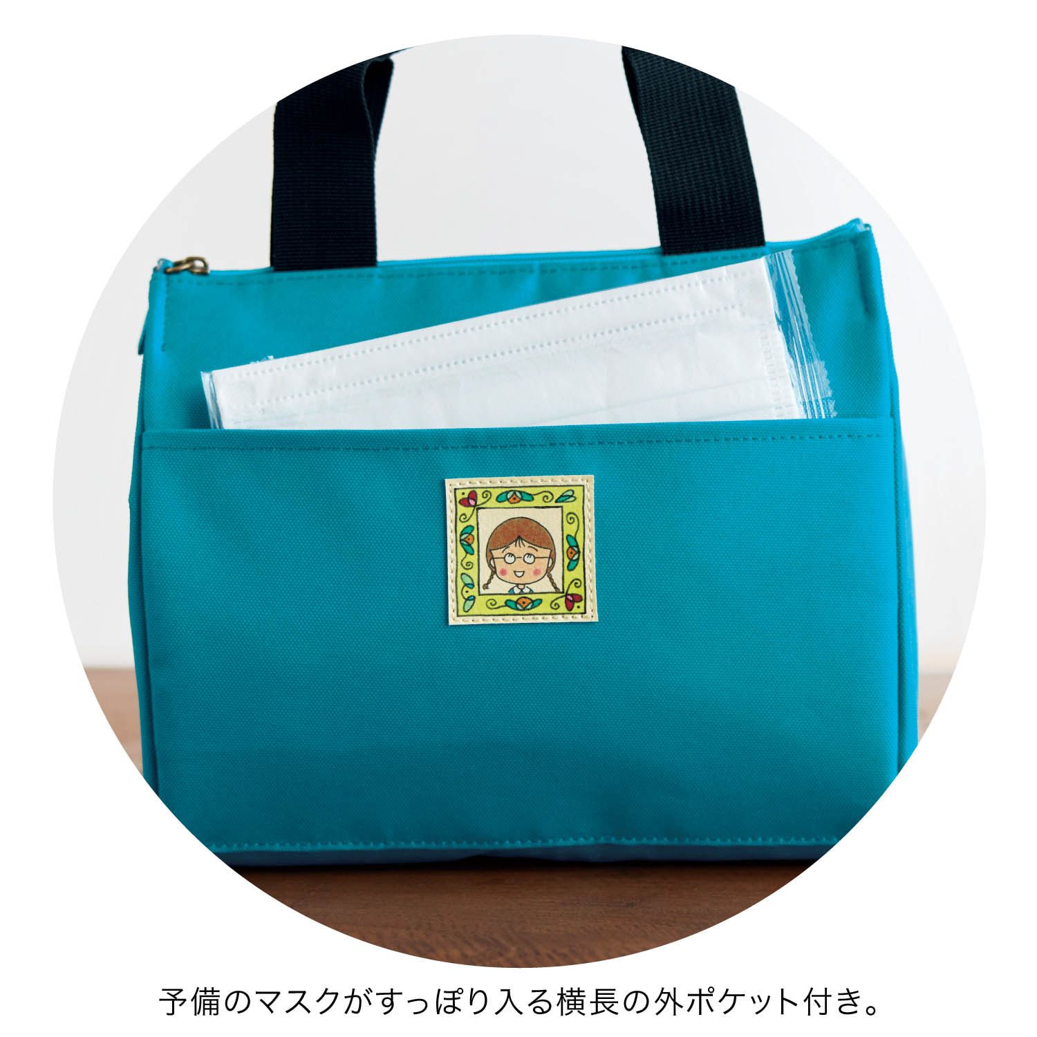 日本千趣會 - 櫻桃小丸子 午餐保冷手提袋-小丸子-紅 (約23x20x12cm)