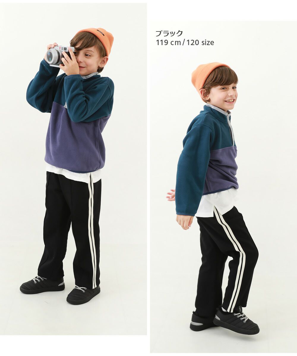 日本 devirock - 裏毛運動風側邊線條長褲-淺灰