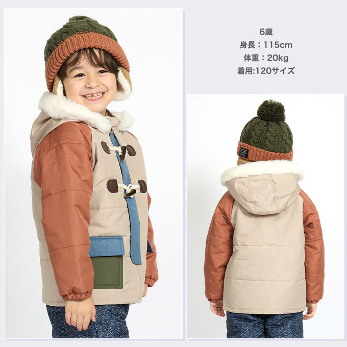 日本 ZOOLAND - 潑水加工 防寒玩雪連帽鋪棉外套-字母G-綠x海軍藍