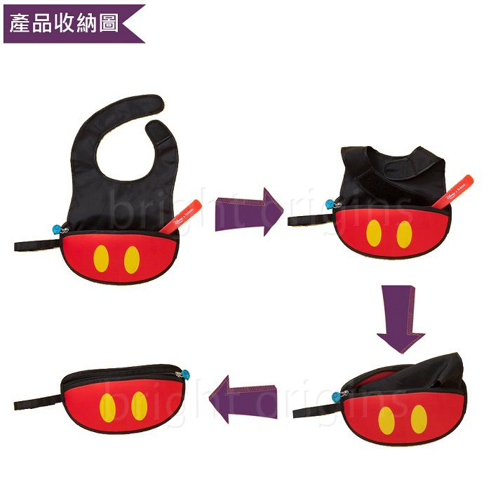 澳洲 b.box - 迪士尼旅行圍兜袋-麥坤-含矽膠軟湯匙*1