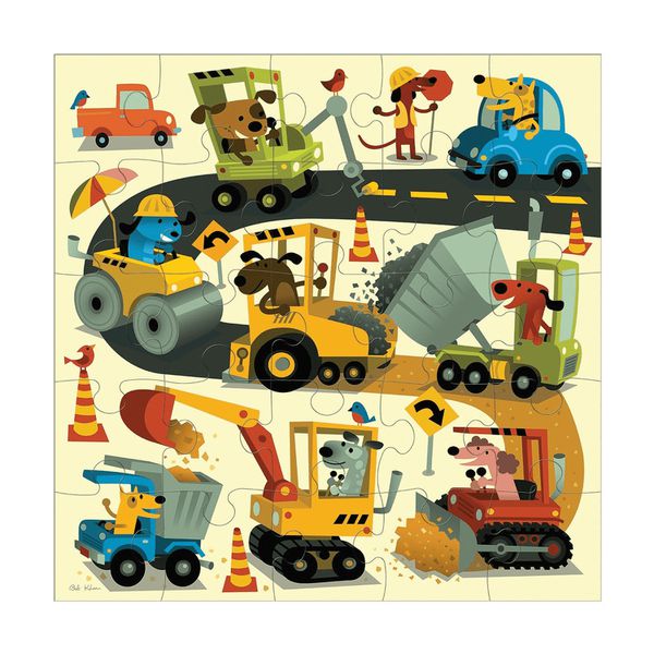 美國 mudpuppy - 地板拼圖-建築工具-25片