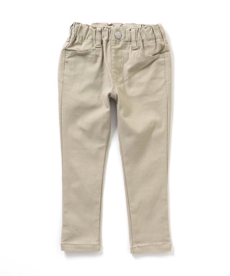 日本 BREEZE - [推薦]定番彈力鬆緊合身長褲-藍綠格紋