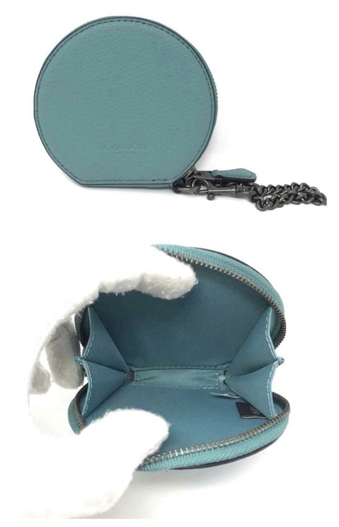 COACH - 冰淇淋拉鍊零錢包 (藍綠)