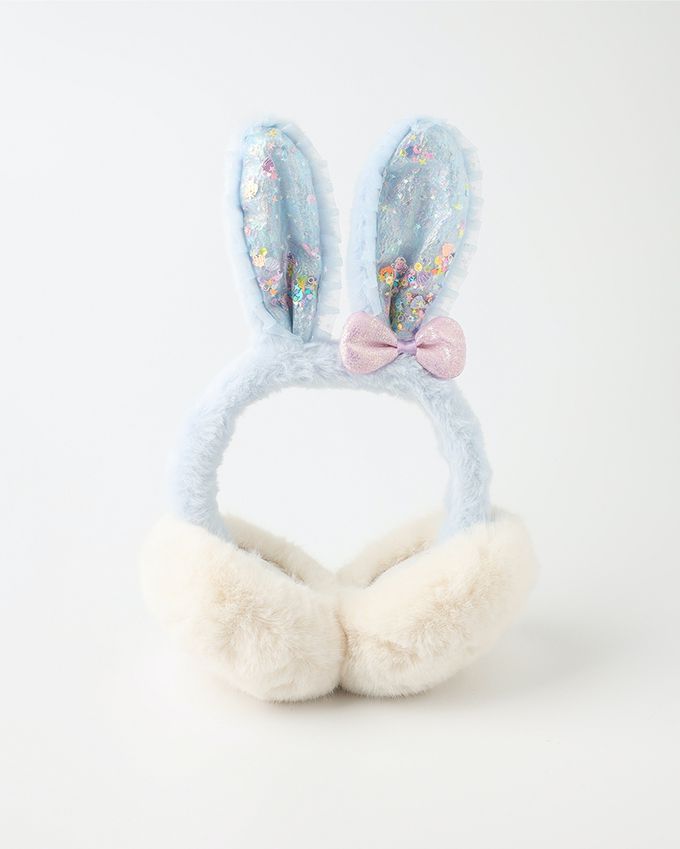 韓國 OZKIZ - 冬日絨毛保暖耳罩-亮片兔耳朵 (Free)