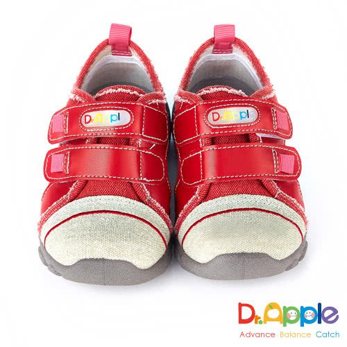 Dr. Apple - 機能童鞋-MIT微笑蘋果帥氣牛仔童鞋-紅