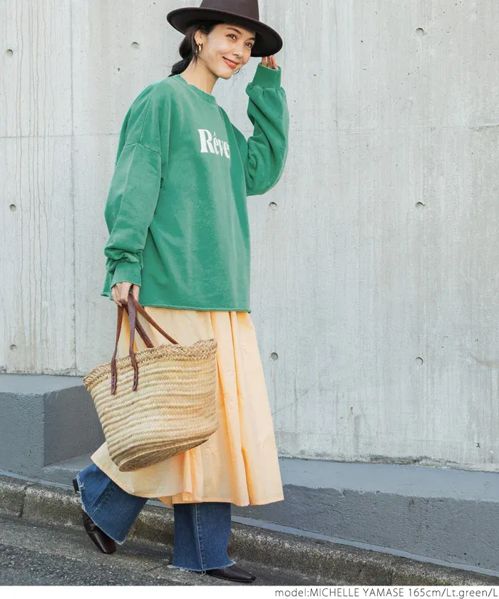 日本 COCA - 定番美式復古LOGO大學T-大人-肉桂棕