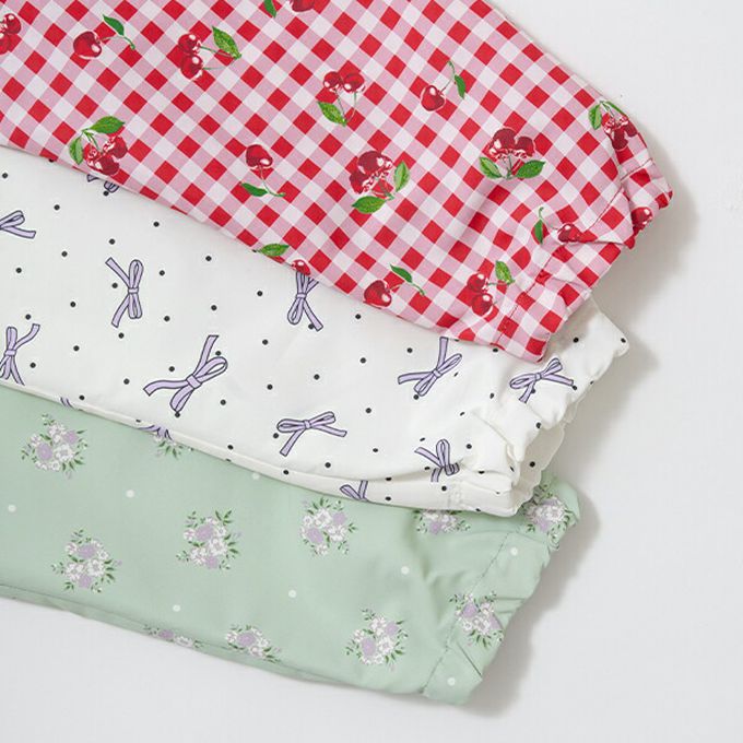 日本 Lycee mine - [熱銷款] 防潑水 甜美荷葉邊傘狀派克外套-紅