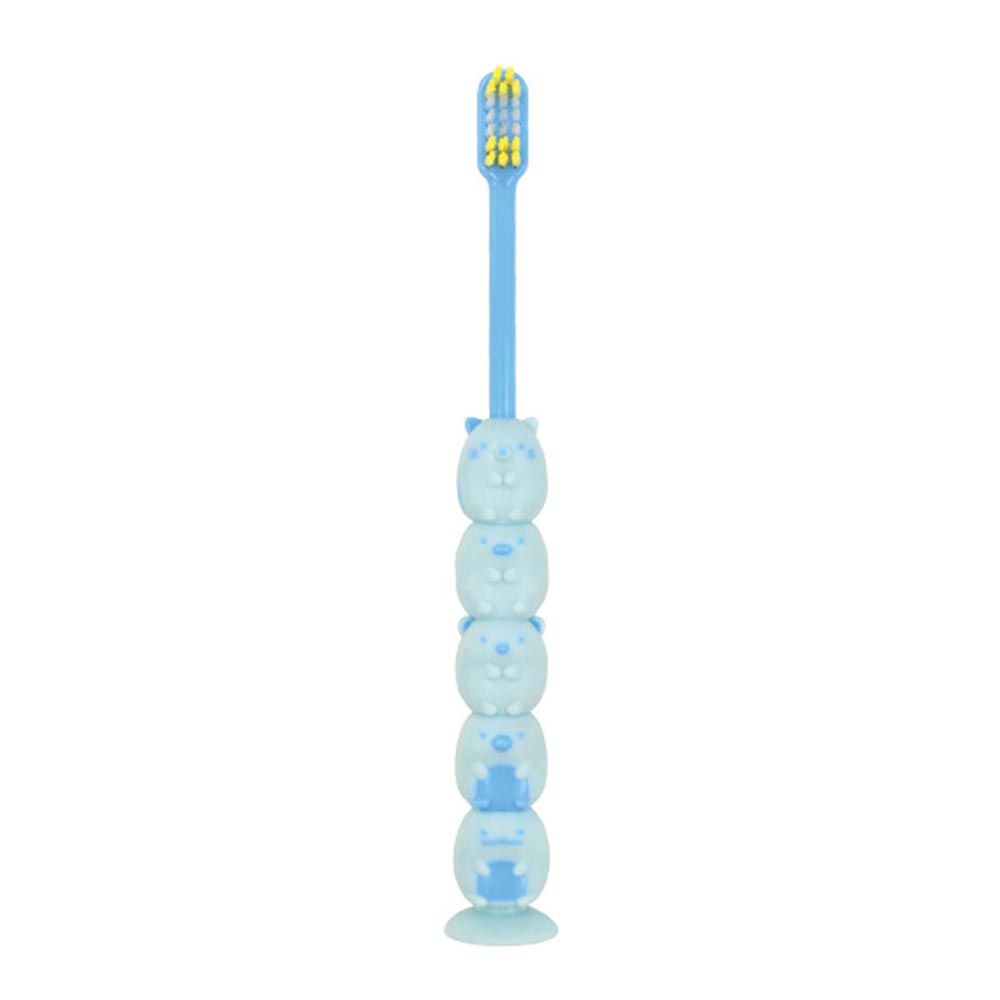 日本 U-COMPANY - 角落生物立體吸盤牙刷(1入裝)-藍