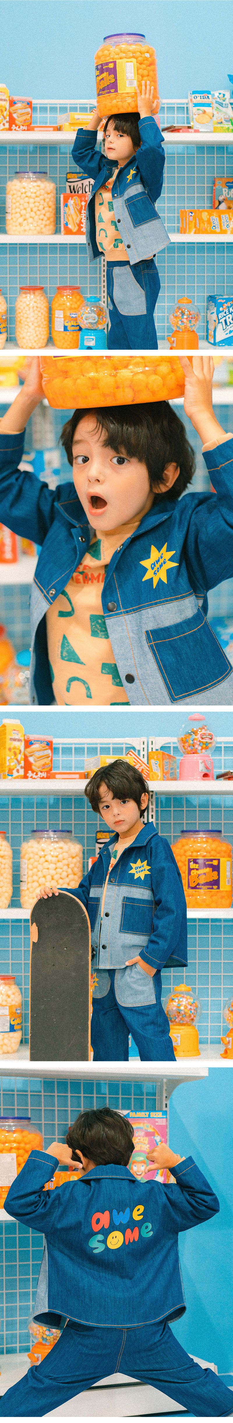 韓國 OZKIZ - awesome鬆緊褲頭牛仔褲