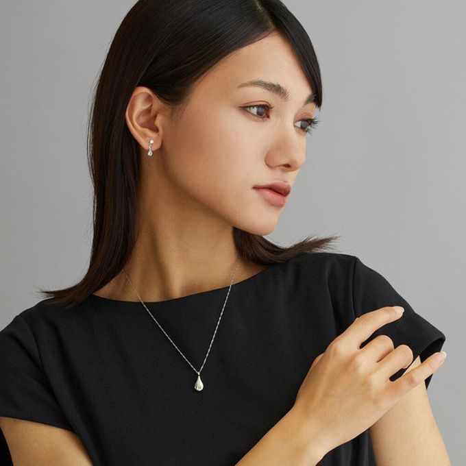 日本 Melody Accessory - 日本製 迷人圓潤水滴吊飾項鍊-金