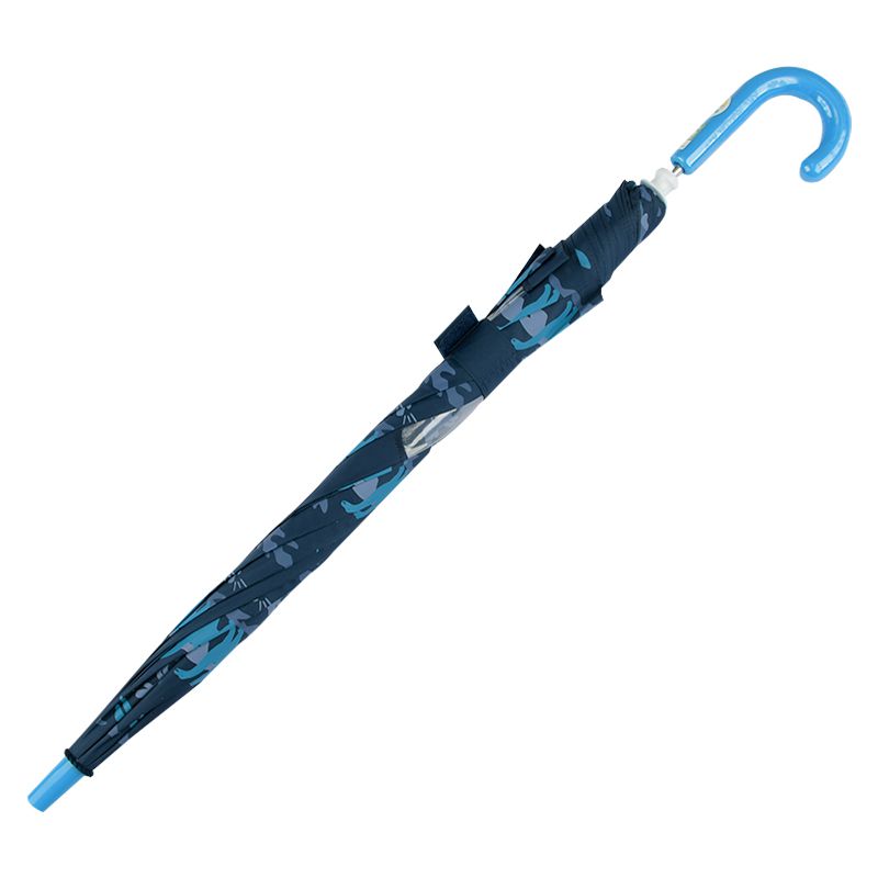 akachan honpo - 透明窗雨傘 手開式-恐龍迷彩-深藍色