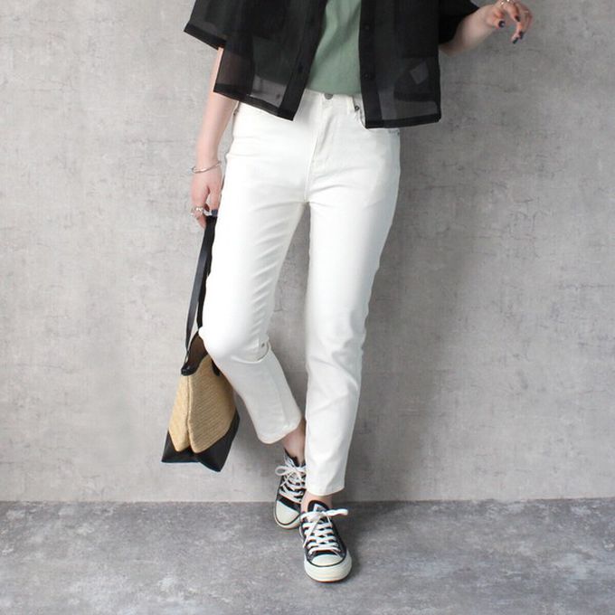 日本女裝代購 - Coolish 接觸涼感舒適快乾合身九分褲-深藍