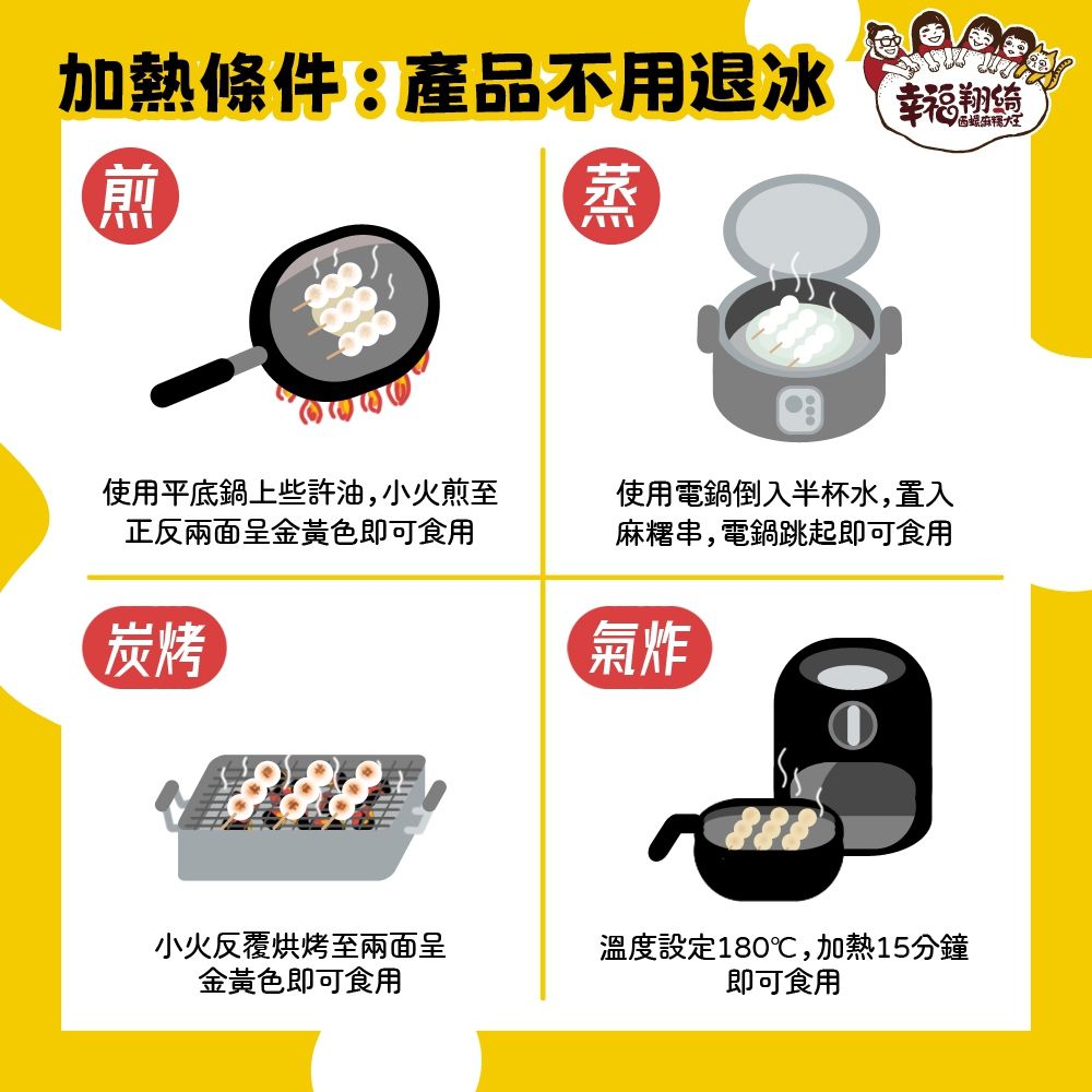 幸福翔綺西螺麻糬大王-花生煉乳麻糬串-250g(麻糬200g+花生粉30g+煉乳20g)/盒