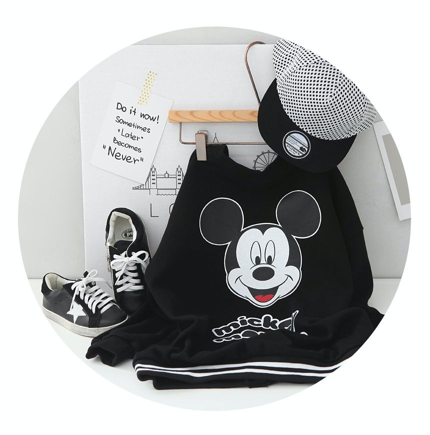 韓國 J KIDS - 黑色米奇針織衫