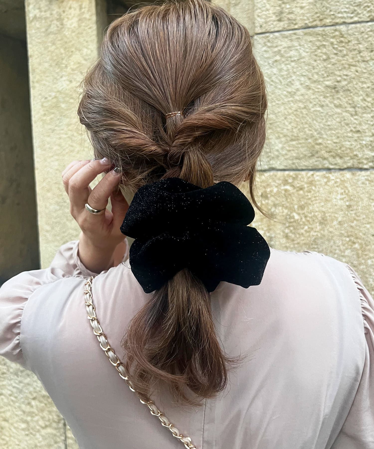 日本 Lattice - [推薦]低調閃亮份量感大腸圈-酒紅