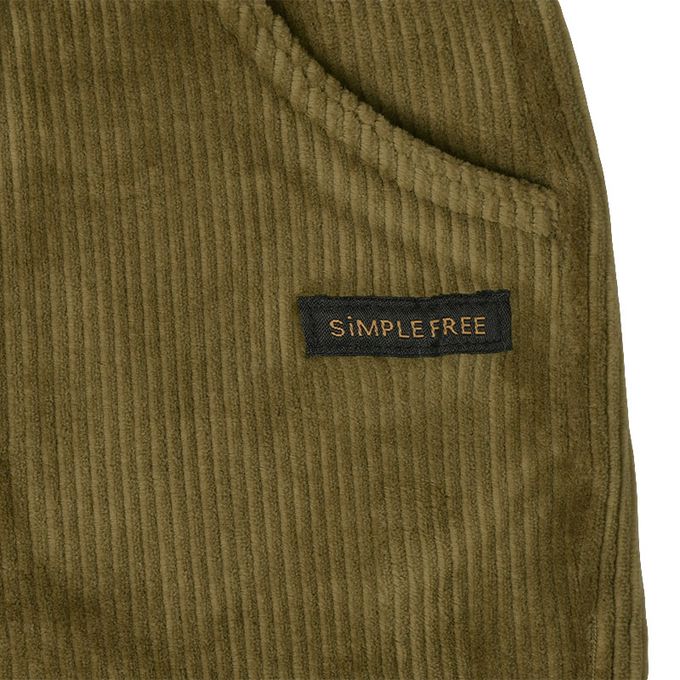 akachan honpo - 10分蓬蓬褲-燈心絨-軍綠色