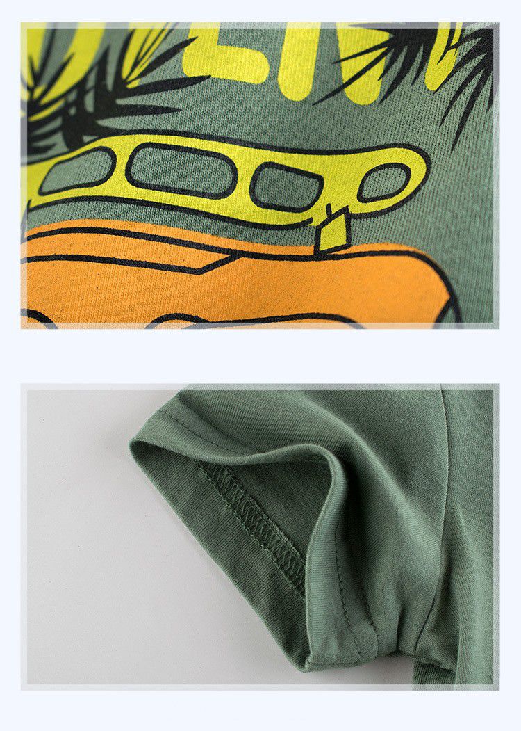 短袖棉T-美式復古-藍色