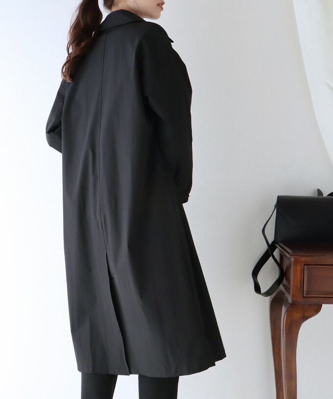 日本 BLUE EAST - 俐落簡約翻領長版風衣外套-灰