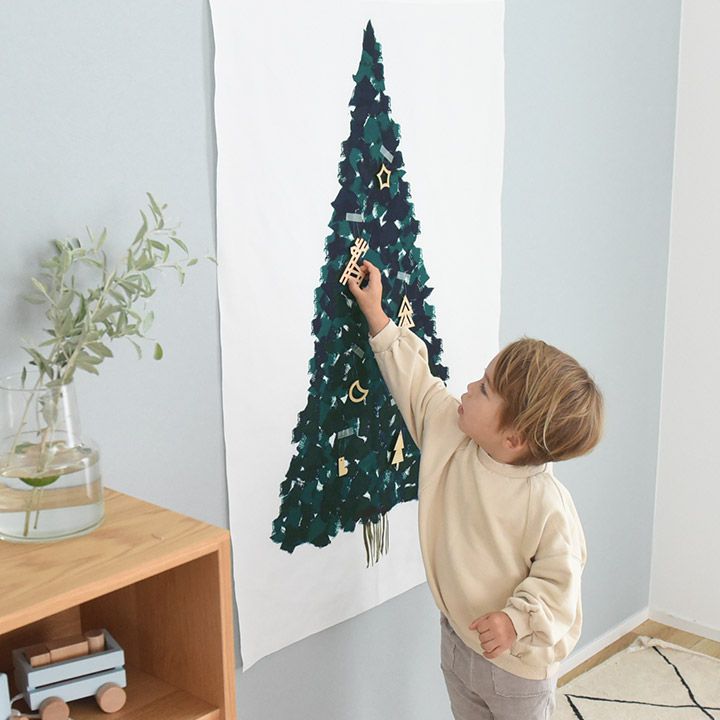 日本 kukka ja puu - 日本製 天然木輕量掛飾9件組-聖誕夜