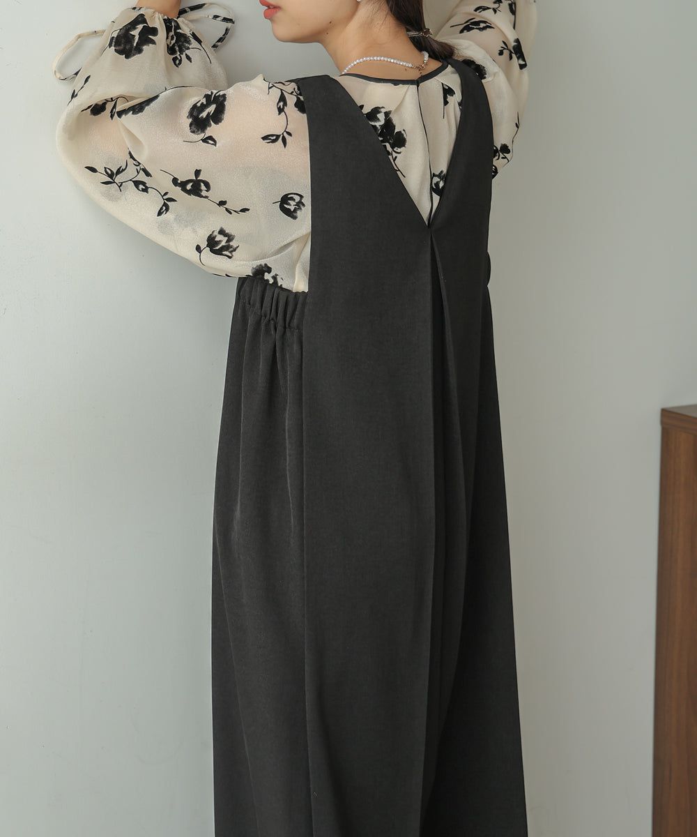 日本 Bab - 2WAY側鬆緊修身背心裙-黑