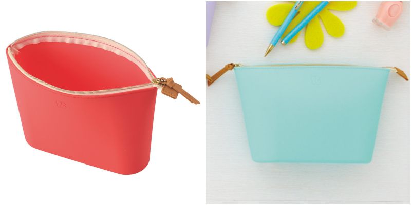 日本文具 LIHIT - 寬口收納袋-暖陽紅 (24x13.3x5.2cm)