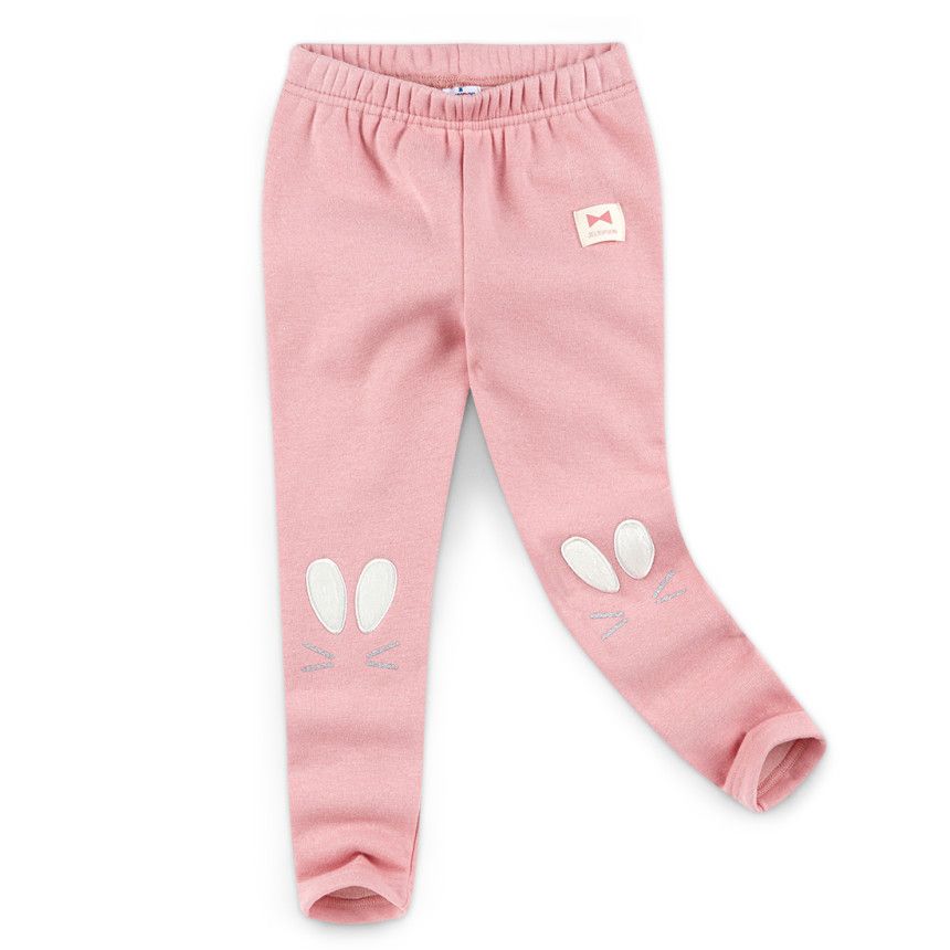 韓國 Jelispoon - (內刷毛)小兔子耳朵內搭褲-深藍