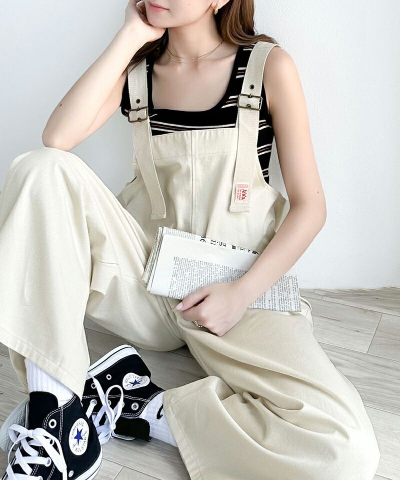 日本 Classical Elf - Java聯名 美式休閒工裝吊帶褲-黑