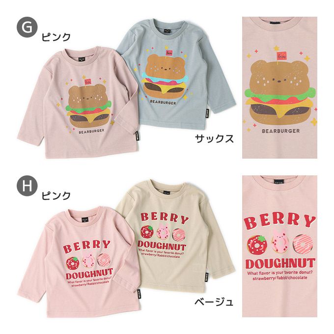 日本 ZOOLAND - [推薦]定番印花薄長袖上衣-大寫W-海軍藍