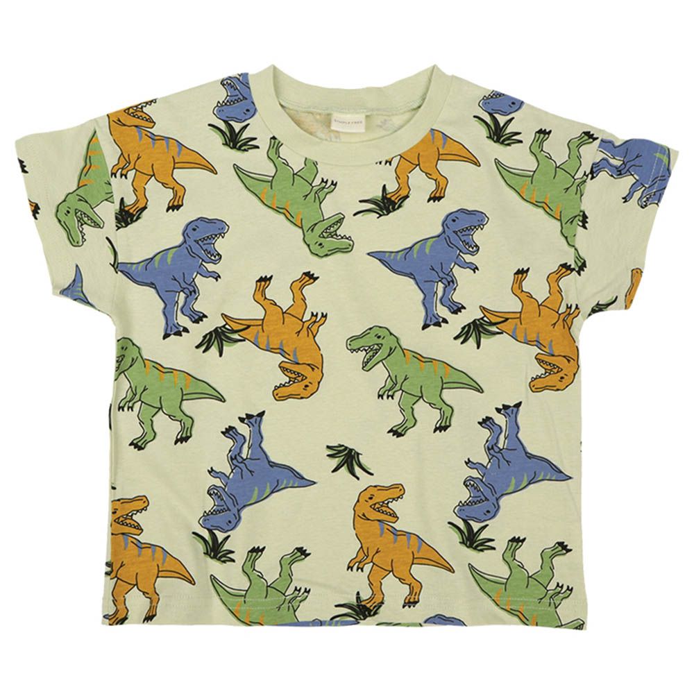 短袖T恤-滿版印花-綠色