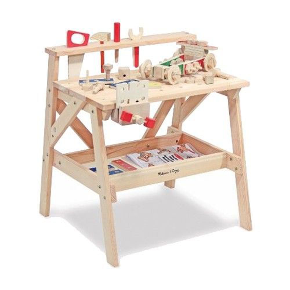 美國瑪莉莎 Melissa & Doug - MD 角色扮演-木製大型工具台+益智工具組